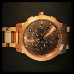Rose Gold Burberry Men's Wrist Watch